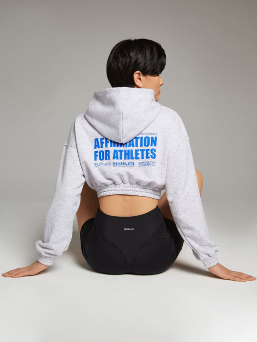 Кроп-худи Oversize с принтом - NEVERLATE фото 4