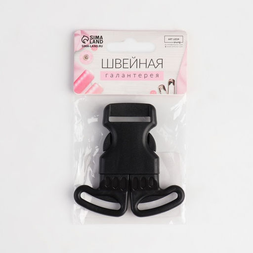 Цена за 10 шт. Фастекс 25 мм, тройной, нагрузка до 35 кг цвет чёрный - Арт узор фото 3