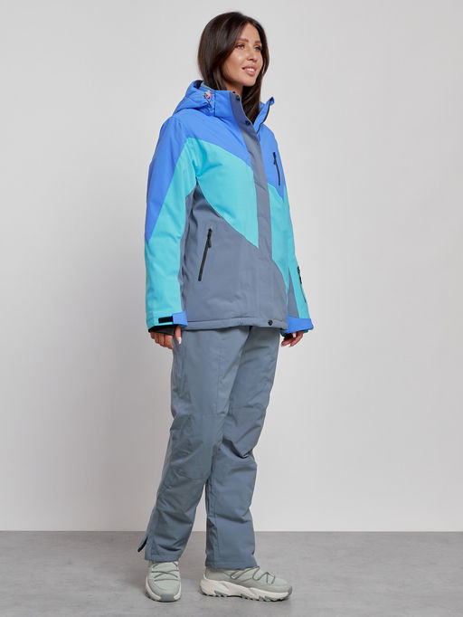 Горнолыжный костюм женский большого размера зимний синего цвета 02308S - Chunmai фото 3