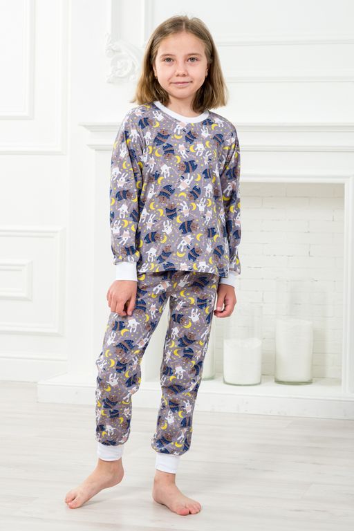 Пижама детская из джемпера и брюк из кулирки Мишки - Амадэль фото 2