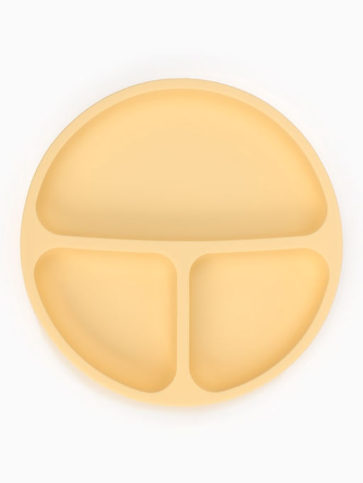 Тарелка детская секционная с ложкой и вилкой, 3 секции, молочный, Mum&Baby