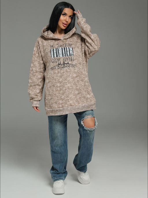 Яхонт худи женское (серый варенка) - Lovetex фото 26