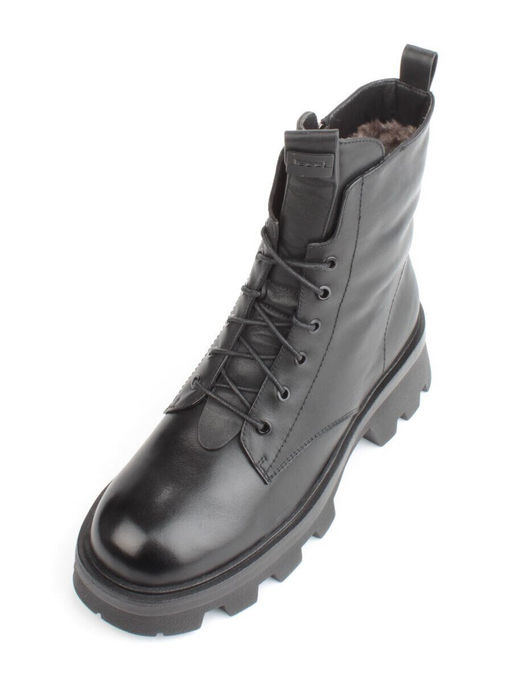 04-M3-2170 BLACK Ботинки зимние женские (натуральная кожа, натуральный мех)