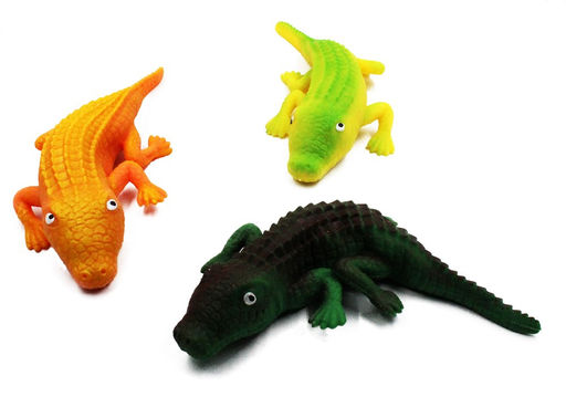 Антистресс фигурка - тянучка "Крокодил" с наполнителем (MC-1737) в пакете, по 12шт. в блоке