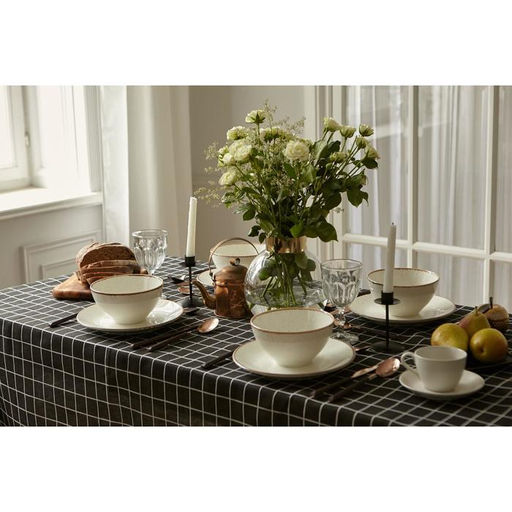 Скатерть Доляна Клеткацв.черный 145х2003см,100%пэ, рогожка 130 гр/м  фото 4