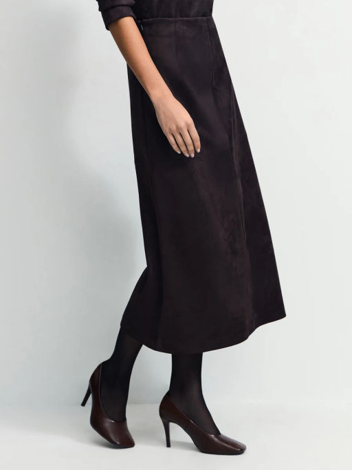 Юбка миди из искусственной замши / Zarina