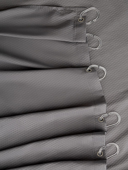 Шторка для ванной 200x200 серый микрофибра - Denastia фото 2