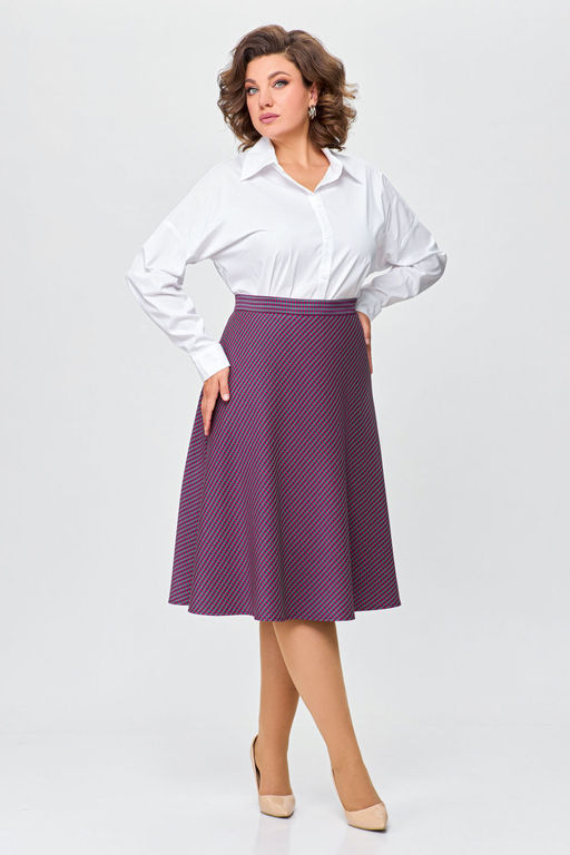 Блуза Swallow 803.2 черный+серебряный узор фото 75