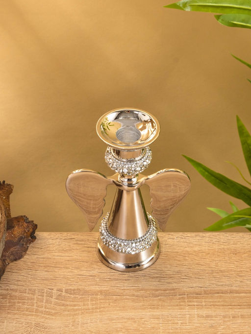 Подсвечник Крылья, с кристаллами, 11?6.5?16 см, алюминий