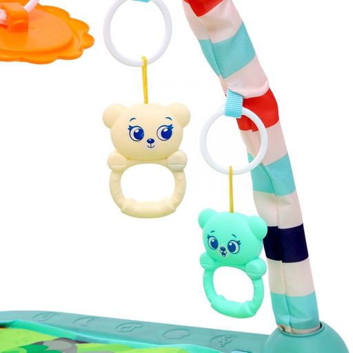 Музыкальный развивающий коврик Милые зверята, русское озвучивание, цвет голубой - Zabiaka фото 3