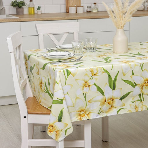 Клеёнка на стол Доляна, на нетканой основе, ширина 137 см, общая толщина 0.19 мм, рулон 20 м