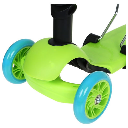 Самокат 2 в 1 GRAFFITI, с корзинкой, колёса PU 120/75 мм, цвет салатовый фото 5