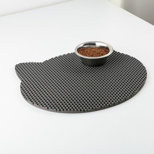 Коврик под миску и лоток Мордочка, серый, 35х41,5 см - Пушистое счастье фото 7