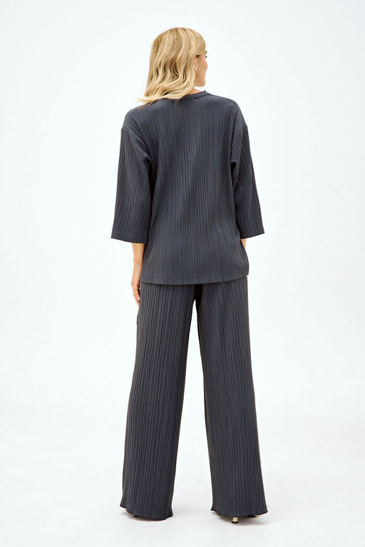 Блуза NIKVA н389 графит  фото 3