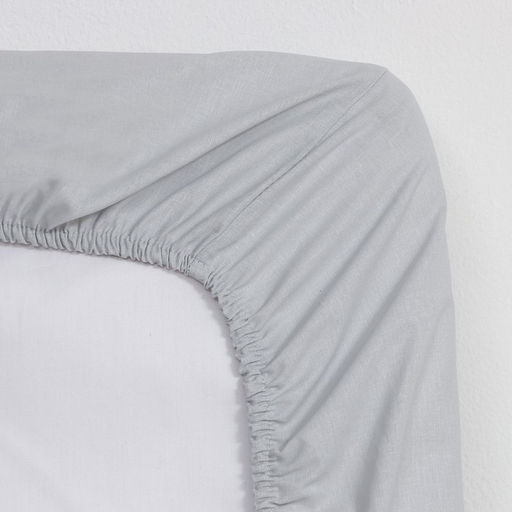 Простыня на резинке Этель 160*200*25, цв.серый, 100% хлопок, поплин 125г/м2  фото 3