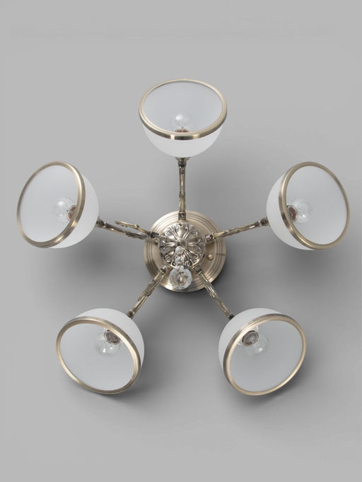 Люстра ЭкономСвет 28066/5AB, 5×40 Вт, E27, 54×52×28 см, бронзовая