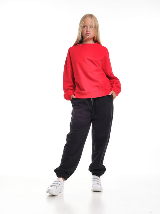 Свитшот для девочки 22-7633 св.серый - Mini maxi фото 27