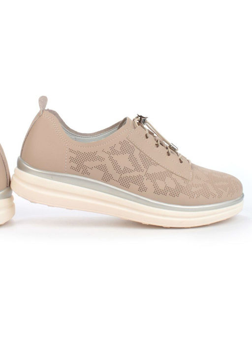05-PDL206-1 BEIGE/BROWN Кроссовки женские (натуральная кожа) - Фабричный китай фото 13