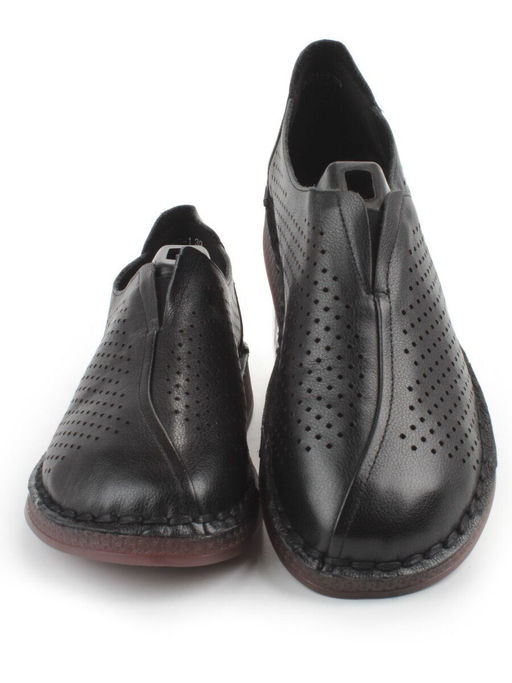 03-5001-1 BLACK Полуботинки женские летние (натуральная кожа) - Фабричный китай фото 8