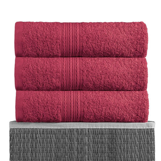 Бордовая 180х210 Простыня Махровая BAYRAMALY  фото 2