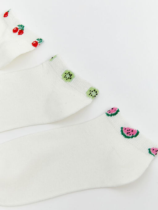 Bask?l? Kad?n Patik ?orap 5li