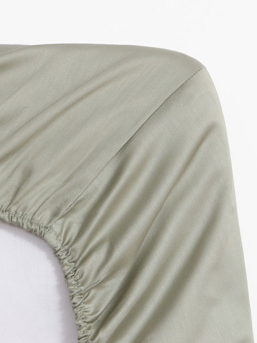 Простыня на резинке Olive tree 160х200х25 см, 100% хлопок, мако-сатин, 114г/м2 - Этель фото 9