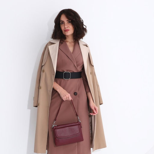 Сумка кросс-боди на молнии, цвет бордовый - Simaland фото 8