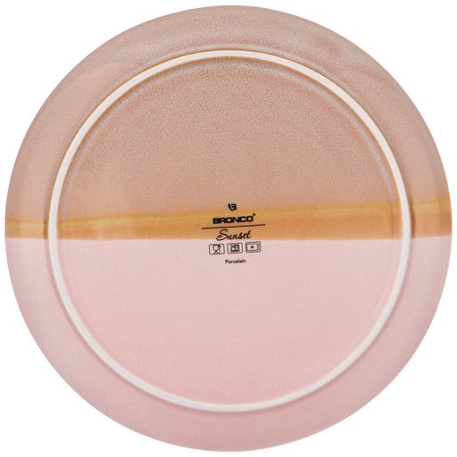 Цена за 2 шт. ТАРЕЛКА ЗАКУСОЧНАЯ BRONCO SUNSET 21 СМ РОЗОВАЯ  фото 2