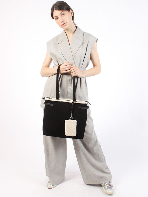 LACCOMA сумка P5903-черный эко кожа, искуственный мех полиэстер  фото 2