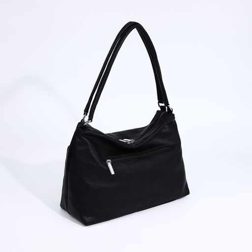 Сумка-тоут на молнии, 3 наружных кармана, цвет чёрный - Simaland фото 2