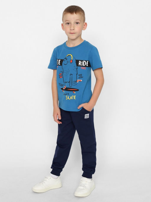 CRB wear/CWKB 63384-42 Футболка для мальчика,синий/Ex.Cherubino  фото 3