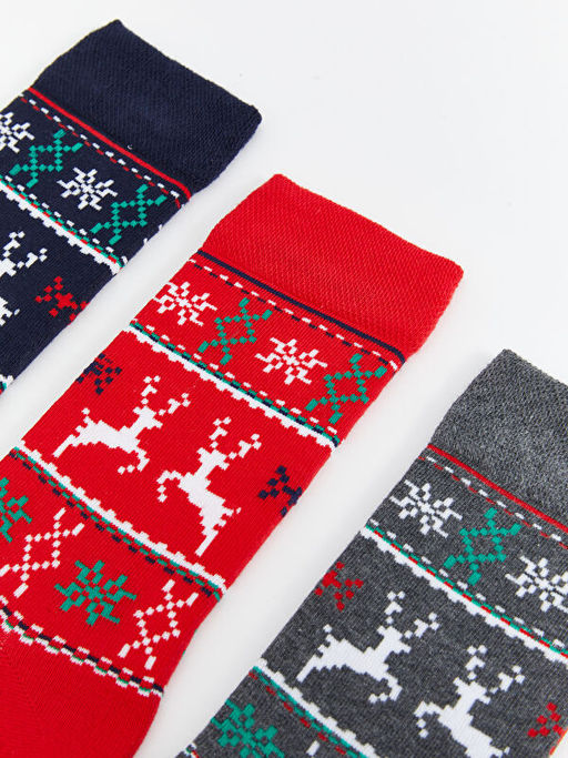 Y?lba?? Temal? Erkek Soket ?orap 3l?