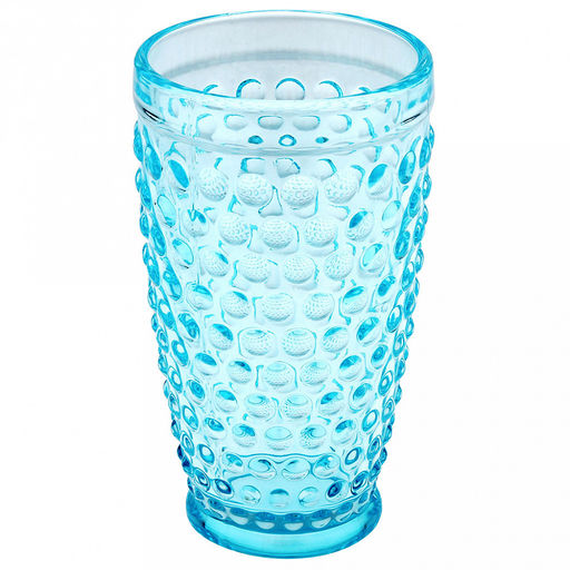 Сидней Стакан стеклянный 450мл, д8,3см, h14,5см, рельефное, цветное стекло, цвет - лазурный (Китай) Цена указана за штуку. В коробке 6 штук.