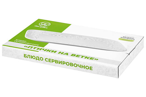 Блюдо прямоугольное 31*20,5*2,5 см Птички на ветке малое - Elan gallery фото 6