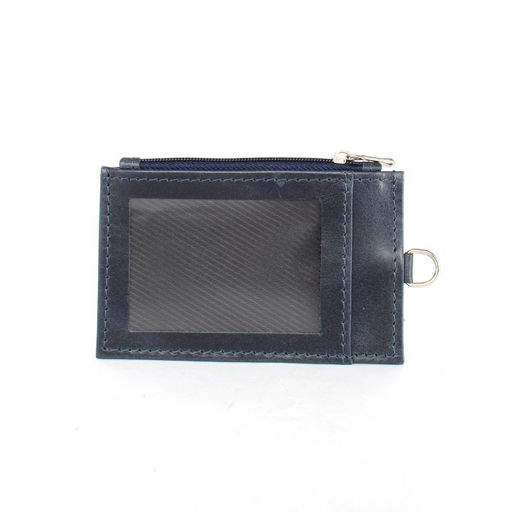 Визитница-кардхолдер Croco-В-216 н/к, 1отд, 3карм, синий пулл-ап (85) 260910  фото 2