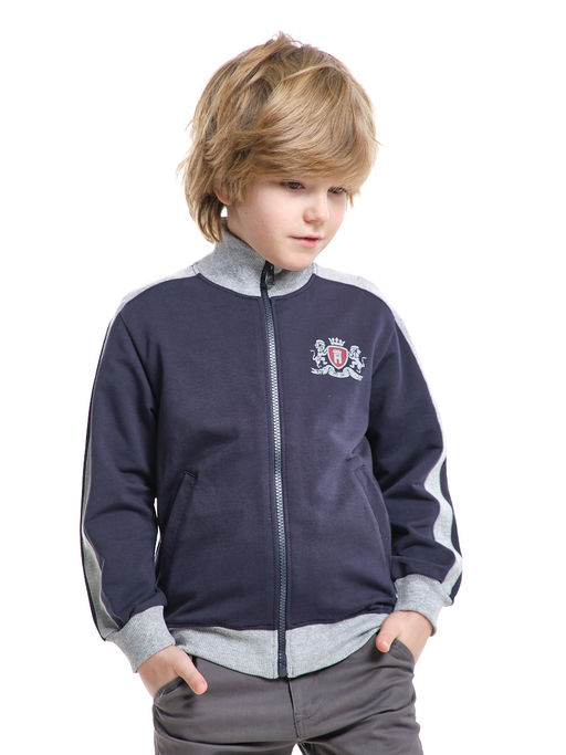 Джемпер на молнии UD 0675 синий/серый - Mini maxi фото 3