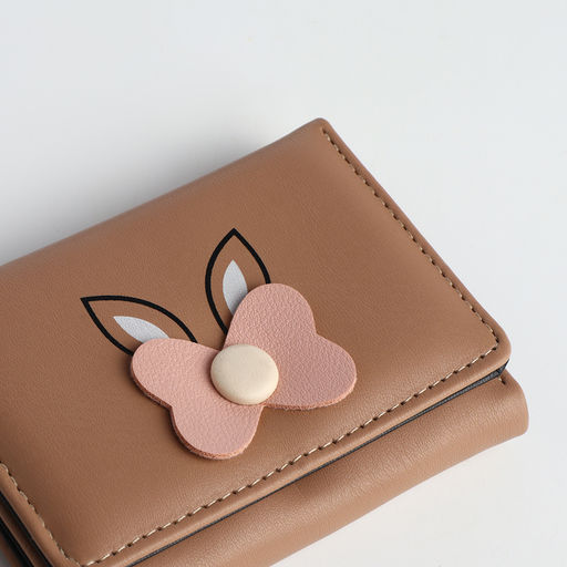 Кошелёк на кнопке, бежевый