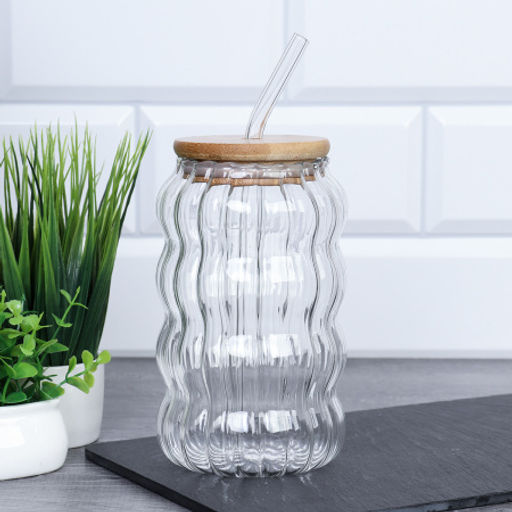 Банка для смузи бамбуковая крышка 720 мл / LCWB10220 /уп 97/ - Галеонтрейд фото 2