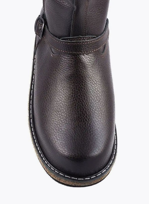 Монголки коричневые с замком, войлочная подошва, - Мирунт фото 28