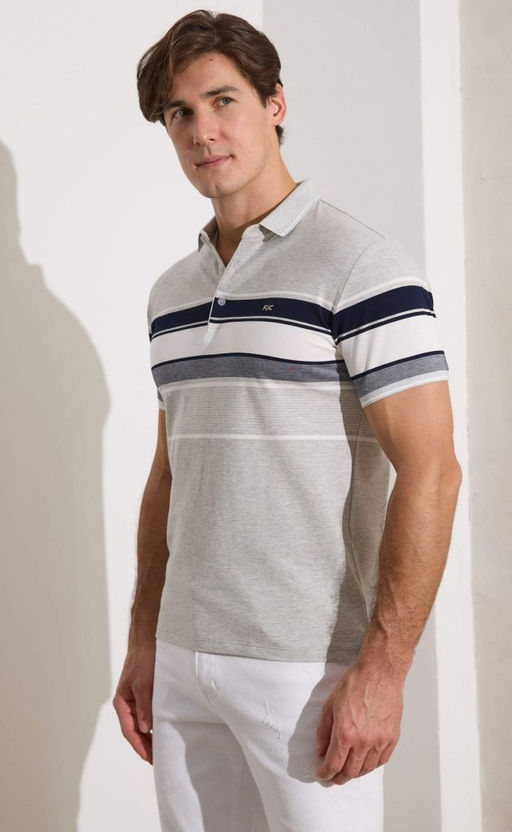 Футболка-поло F411-07-5174 grey melange - Fine joyce фото 7