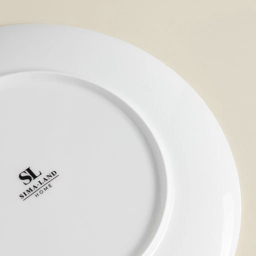 Тарелки SL Home «Каскарон», d=27 см, набор 2 шт., костяной фарфор, белые