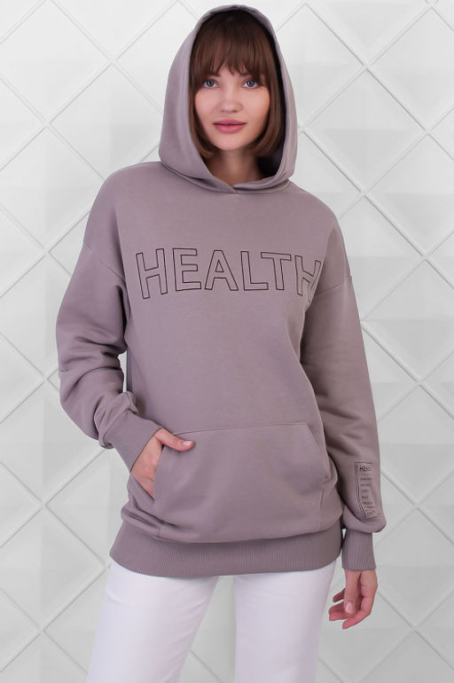 Арт. 15103 Худи женское оверсайз 44-52 (5 шт) Цвет:бежевый - Калинка фото 5