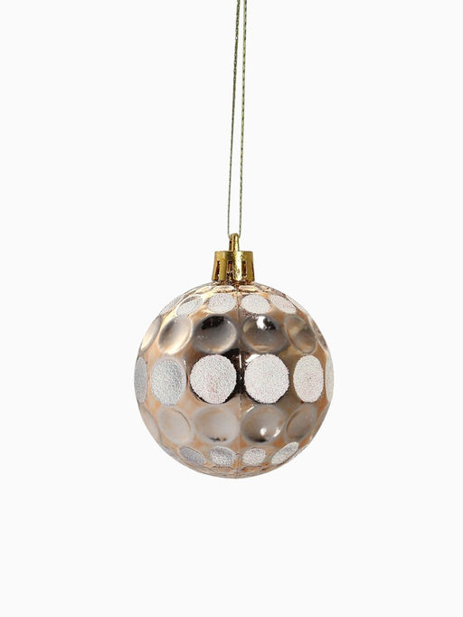 Ёлочные игрушки Мелодия ассорти люкс, шары новогодние, d=6 см, набор 24 шт., бело-золотой - Зимнее волшебство фото 13