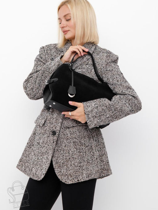 Сумка женская кожаная 1155VG black  Vitelli Grassi