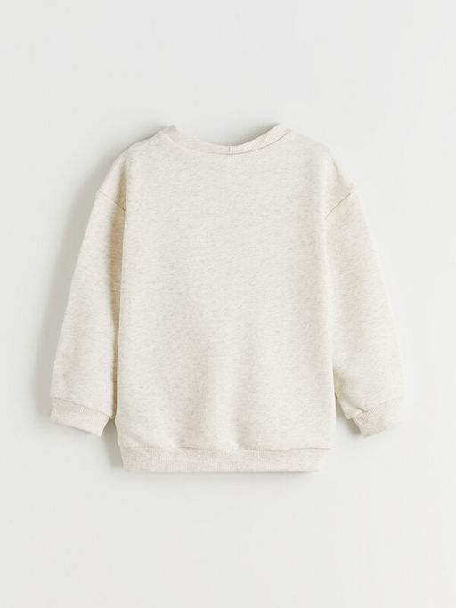 Bask?l? Erkek ?ocuk Sweatshirt