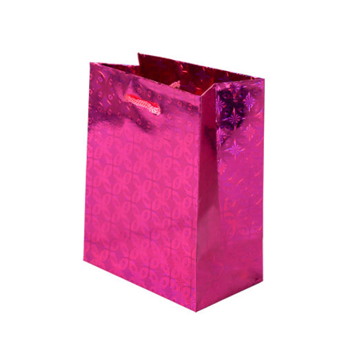 Цена за 12 шт. Пакет подарочный 11х14х6,5 голография / GW-110 /уп 12/2400/ плотность бумаги 128г/м2 - Галеонтрейд фото 5