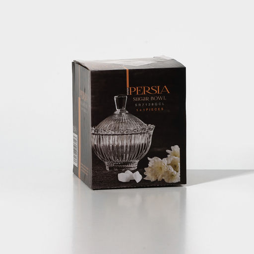 Сахарница PERSIA, 225 мл, с крышкой, стекло, прозрачная