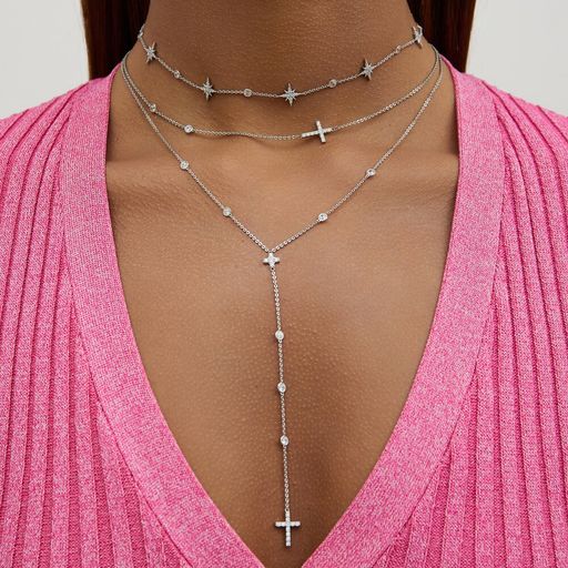 Колье - чокер Isida со звёздами из серебра