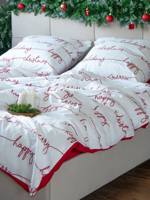 Постельное бельё евро «Этель» Christmas letter, бязь