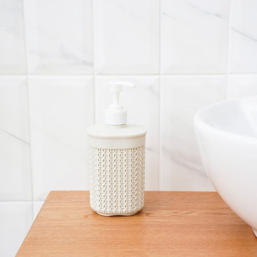 Дозатор для мыла «Вязание», 500 мл, белый ротанг